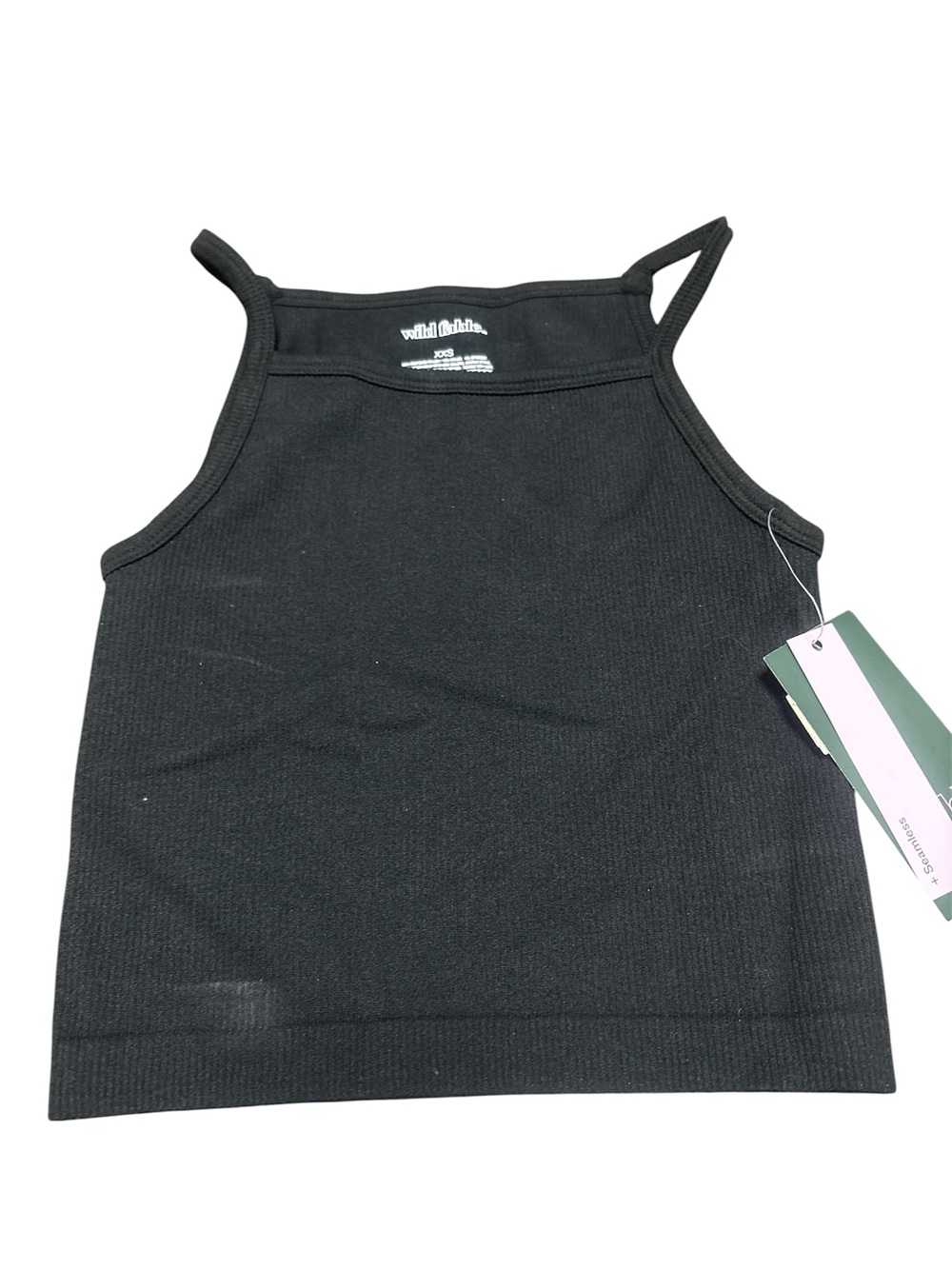 wild fable Black Ribbed Cami Tank